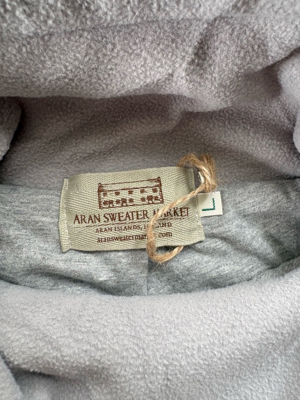 Aran Sweater Market GREY Cowl Neck Aran Sweater large - Picture 10 of 11
